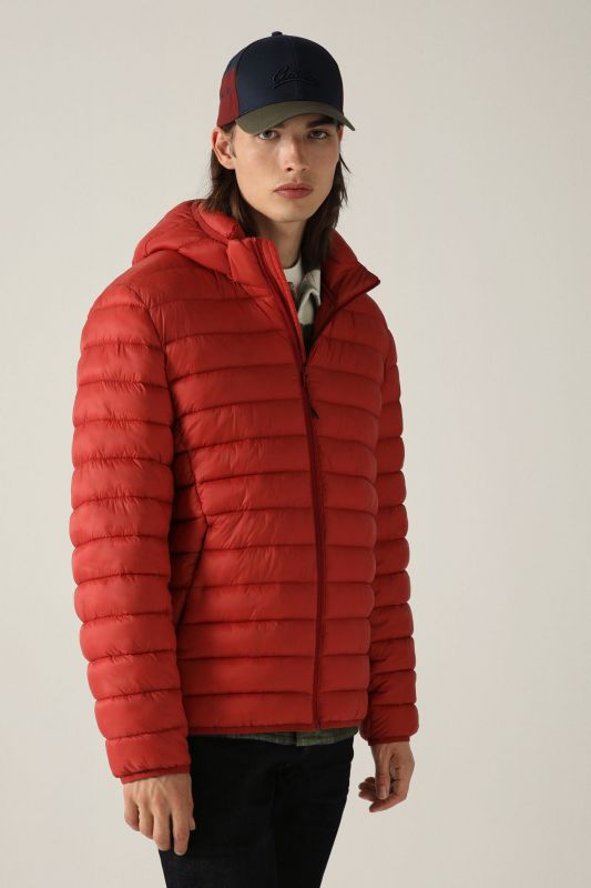 DETACHABLE HOOD QUILTED THERMAL JACKET