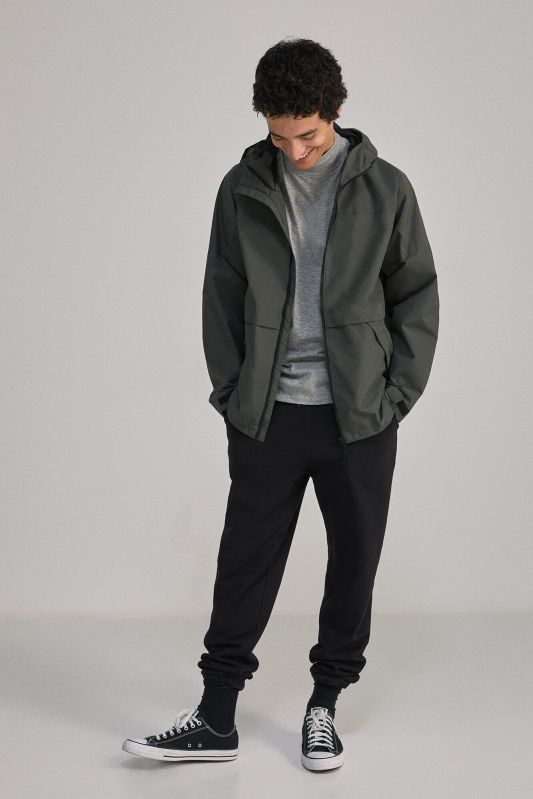 Colour block parka