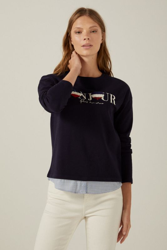 Organic cotton Bonjour sweatshirt