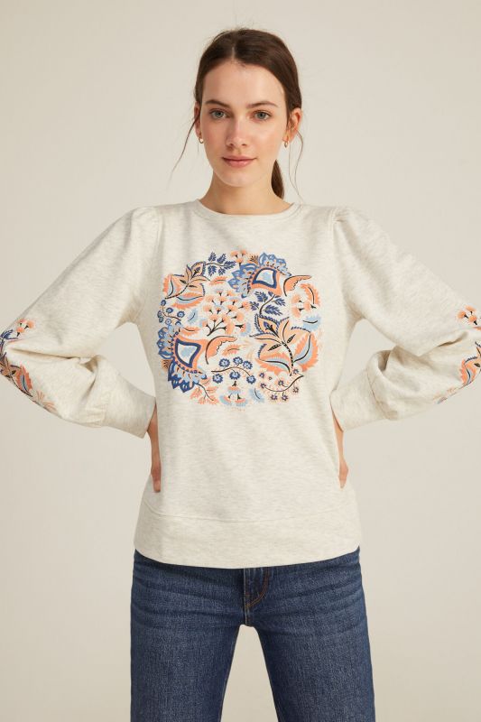 Floral circle sweatshirt