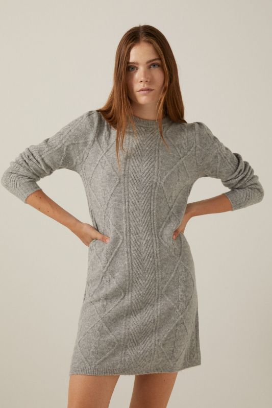 Cable knit dress
