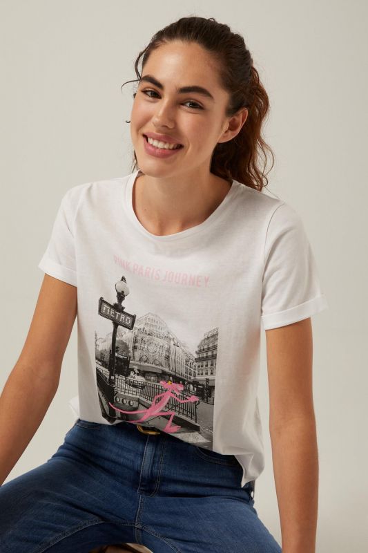 Organic cotton Pink Paris Journey T-shirt