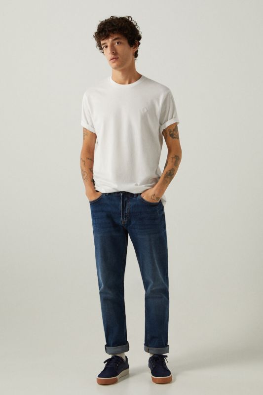 Medium-dark wash regular fit jeans