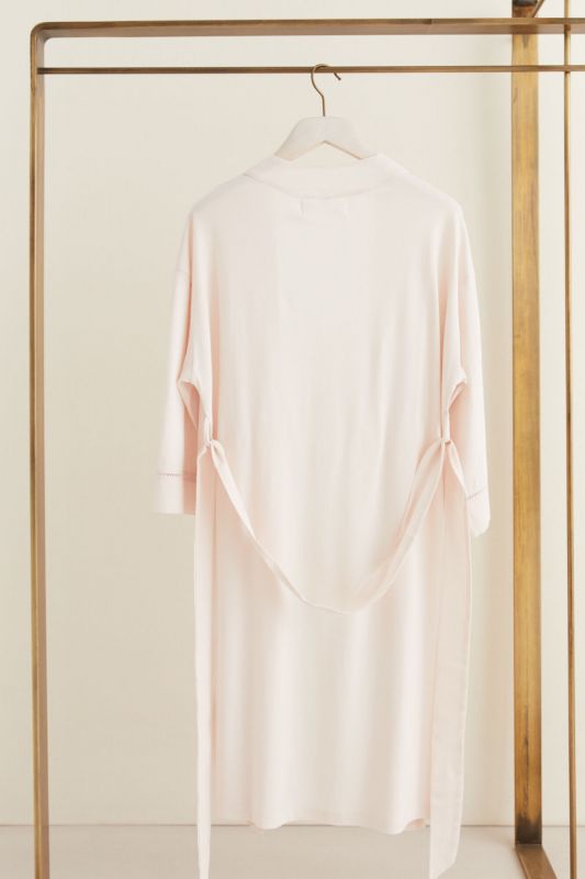 Pink midi maternity gown