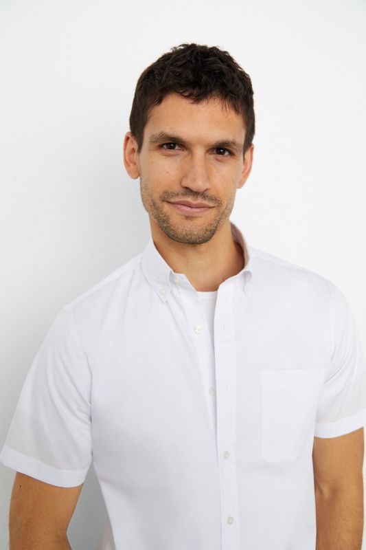 Plain short-sleeved Coolmax shirt