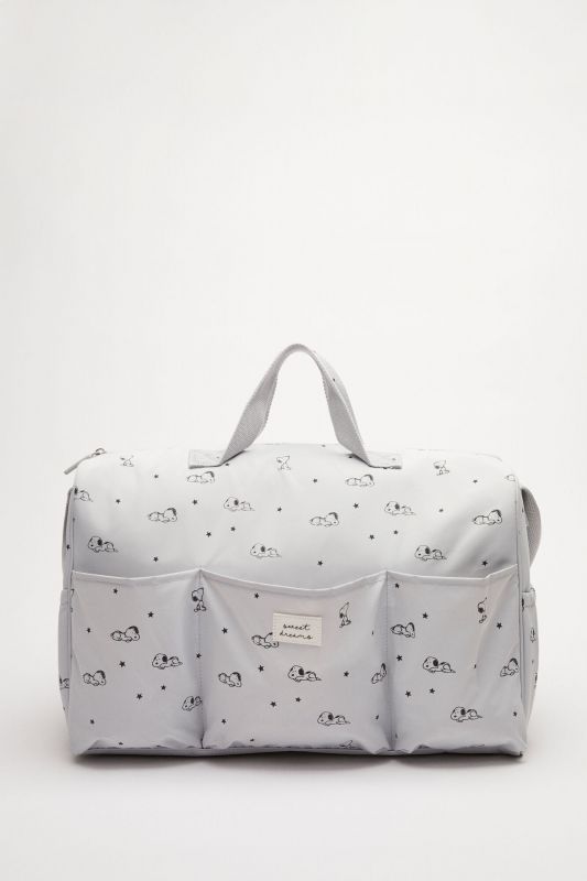 Large grey Snoopy changing bag