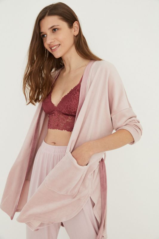 Pink 100% cotton robe