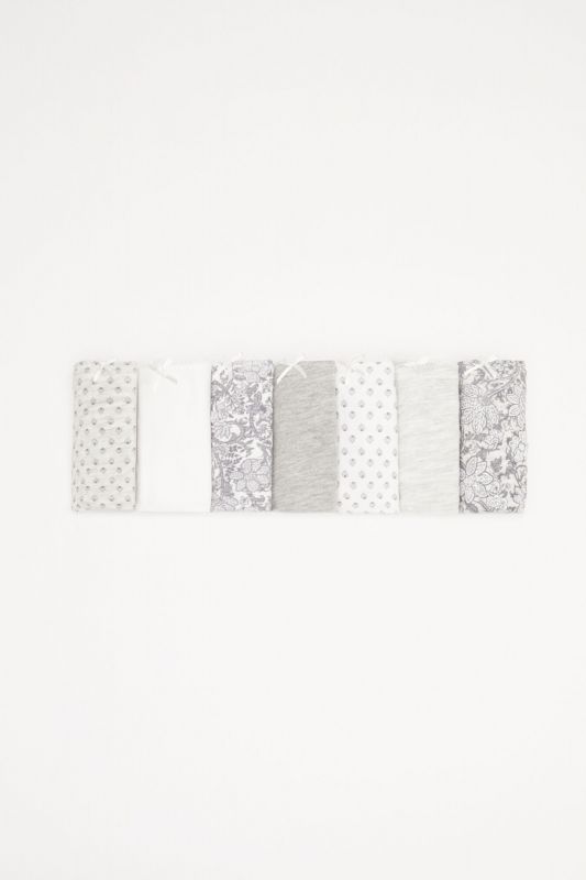 7-pack of classic grey cotton panties