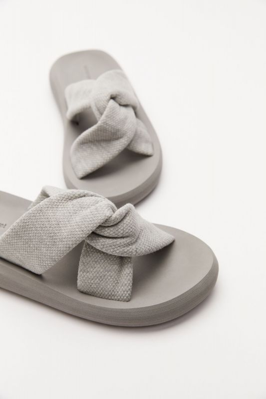 Grey knot sandals