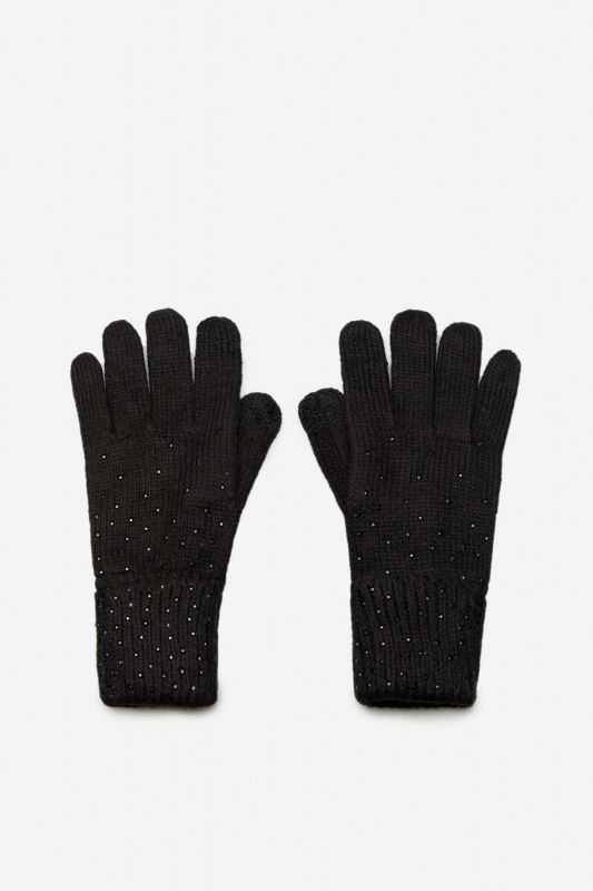Diamante appliqué gloves
