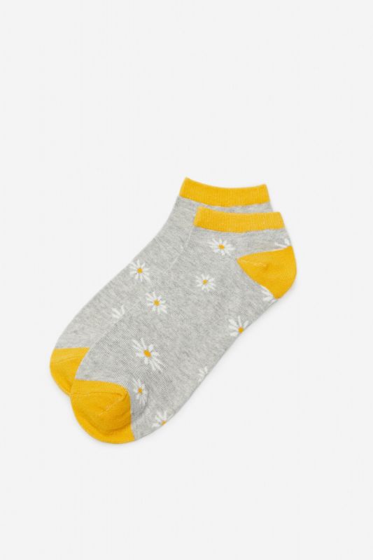 Daisy print eco-friendly ankle socks