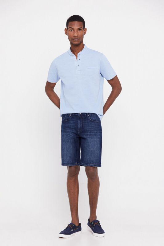 Dark denim Bermuda shorts