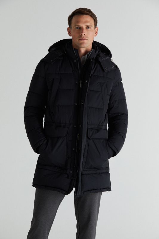 Long quilted parka