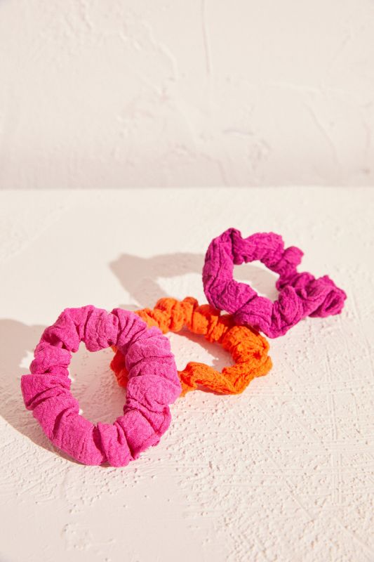 3-pack multicolour scrunchies
