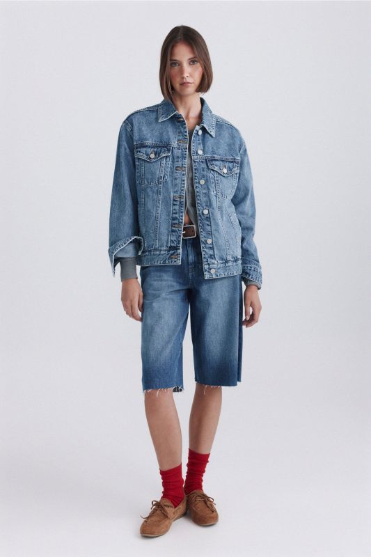 Teksajakk oversize