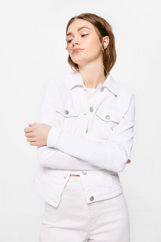 Coloured cotton denim jacket