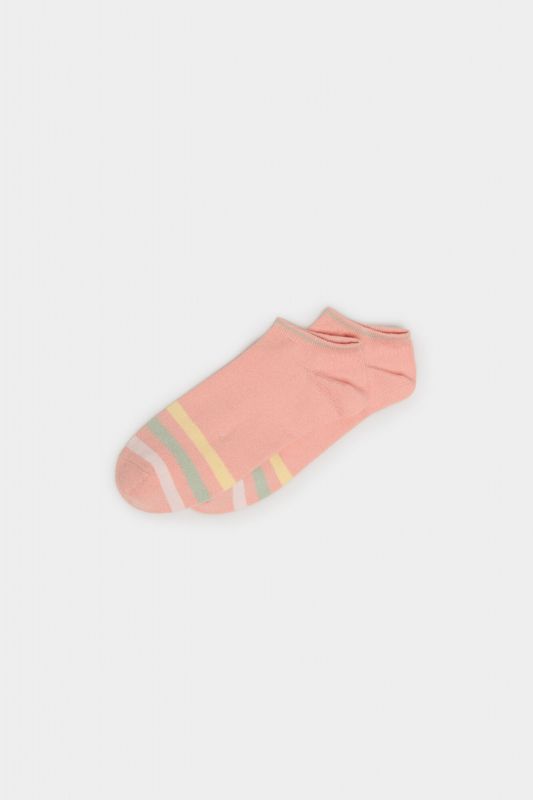Salmon stripy socks
