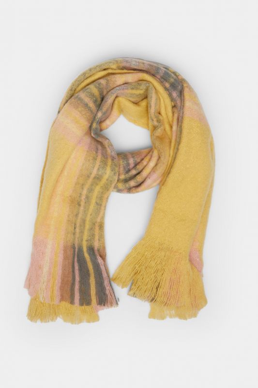 Mustard Checked Scarf