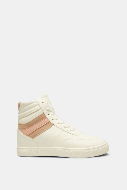 Lace-up high top trainer