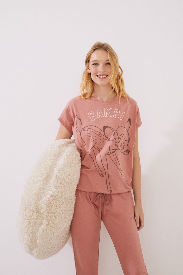 Pink cotton Bambi pyjamas